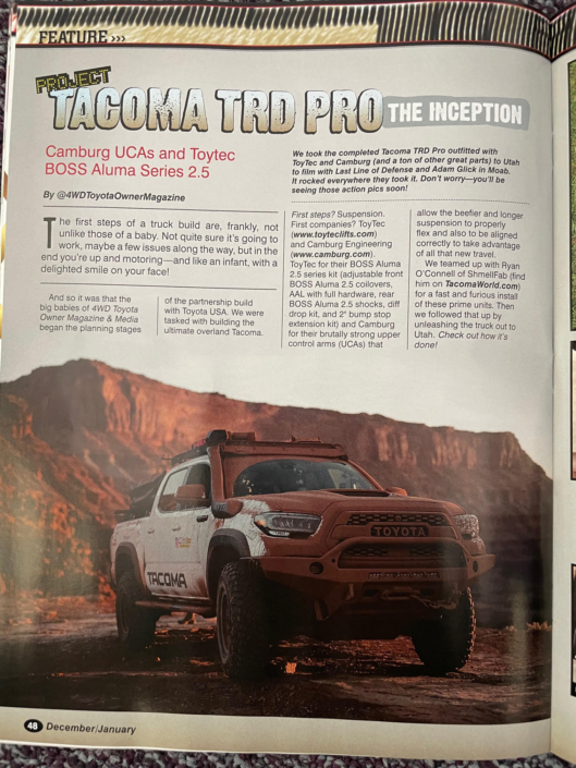 4WD Toyota Owner Nov/Dec 2020