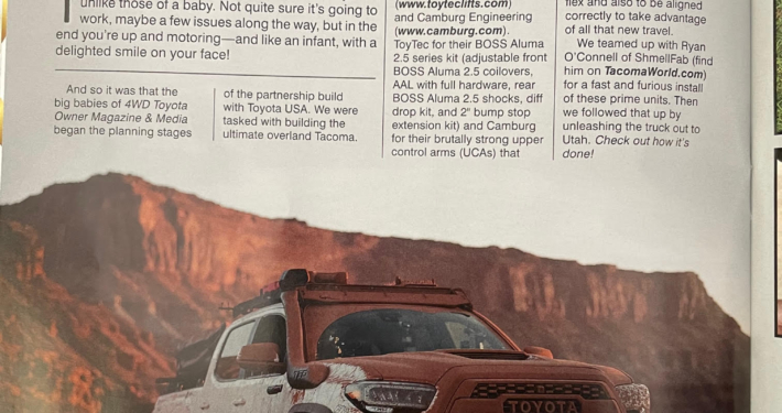 4WD Toyota Owner Nov/Dec 2020