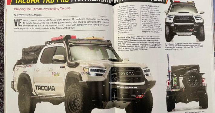 4WD Toyota Owner Nov/Dec 2020